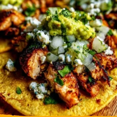 Delicious Chicken Street Tacos with fresh toppings and vibrant colors