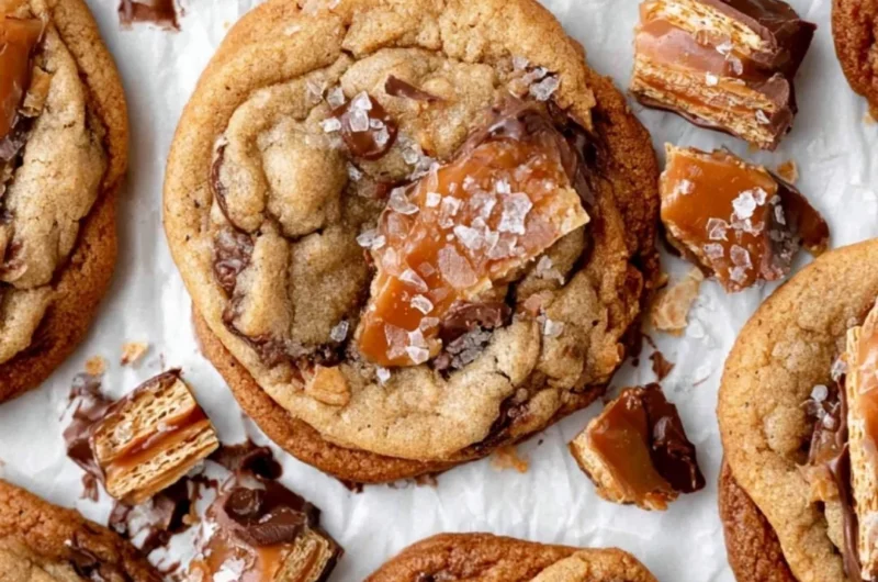 Delicious homemade crack cookies with chocolate chips and a crispy texture.