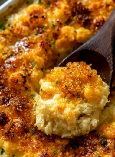 Dolly Parton’s delicious 5-ingredient casserole served in a baking dish
