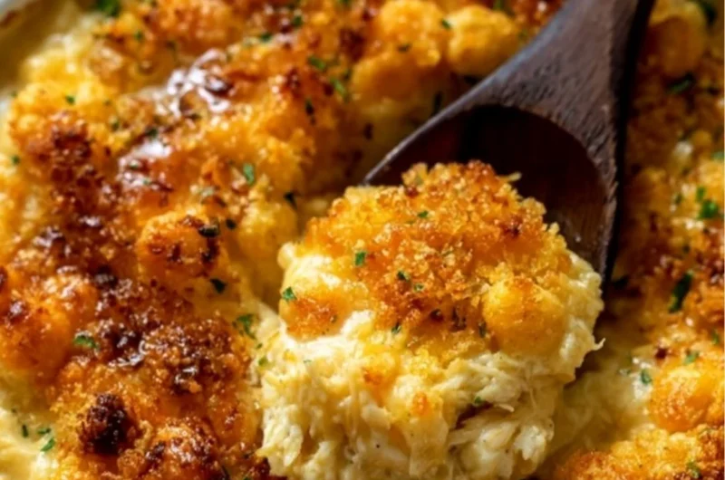 Dolly Parton’s delicious 5-ingredient casserole served in a baking dish