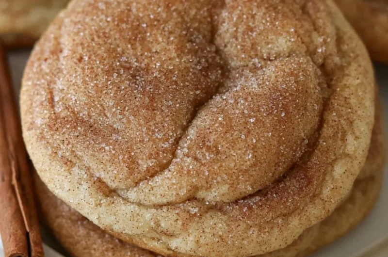 Plate of delicious Maple Snickerdoodles cookies with a sweet glaze