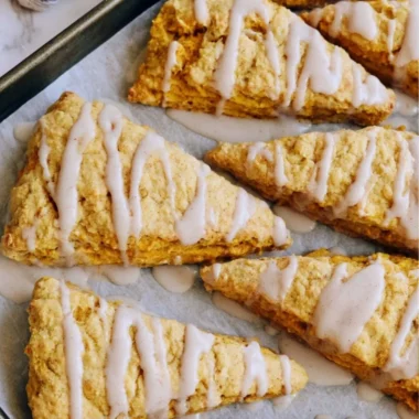 Delicious sourdough pumpkin scones fresh from the oven
