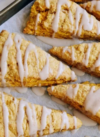 Delicious sourdough pumpkin scones fresh from the oven
