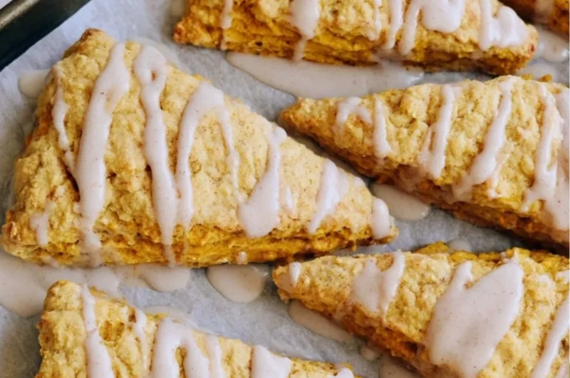 Delicious sourdough pumpkin scones fresh from the oven