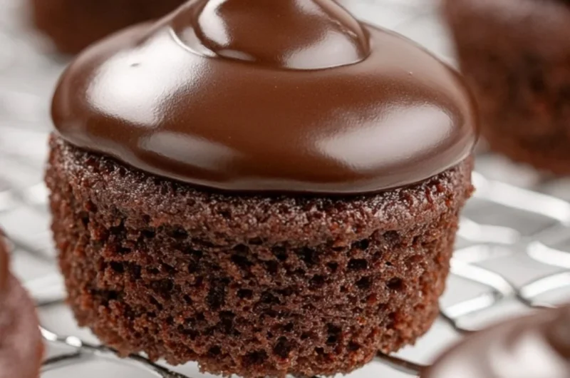 Delicious Texas Sheet Cake Bites arranged on a plate, garnished for a sweet treat