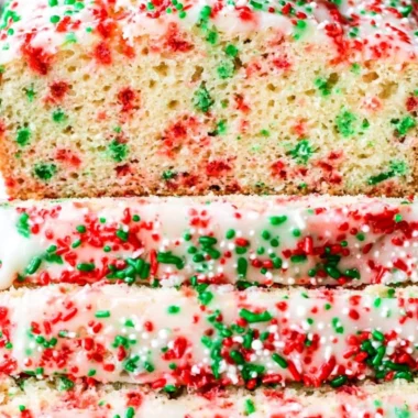 Festive Christmas Sprinkle Buttermilk Bread fresh from the oven