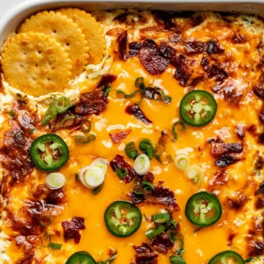 Delicious Jalapeno Popper Dip served in a bowl with a spoon