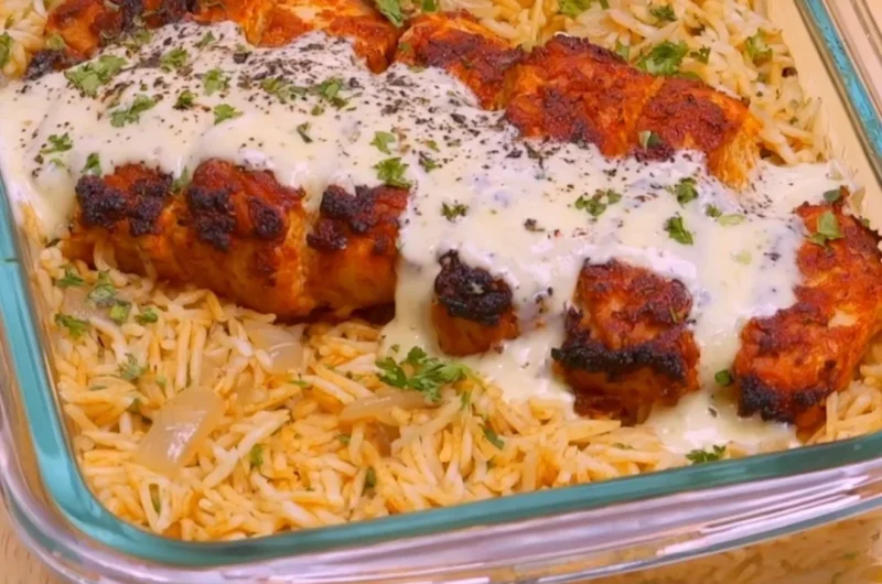 Creamy Cajun Chicken & Rice Bowls - a high protein meal prep dish