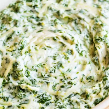 Deliciously creamy spinach dip served with tortilla chips
