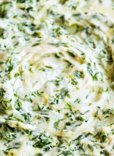 Deliciously creamy spinach dip served with tortilla chips