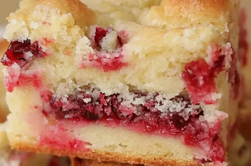 Delicious Cranberry Christmas Cake served on a festive holiday table