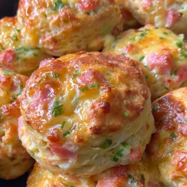 High-protein cottage cheese breakfast biscuits served on a plate