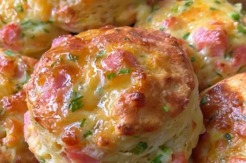 High-protein cottage cheese breakfast biscuits served on a plate